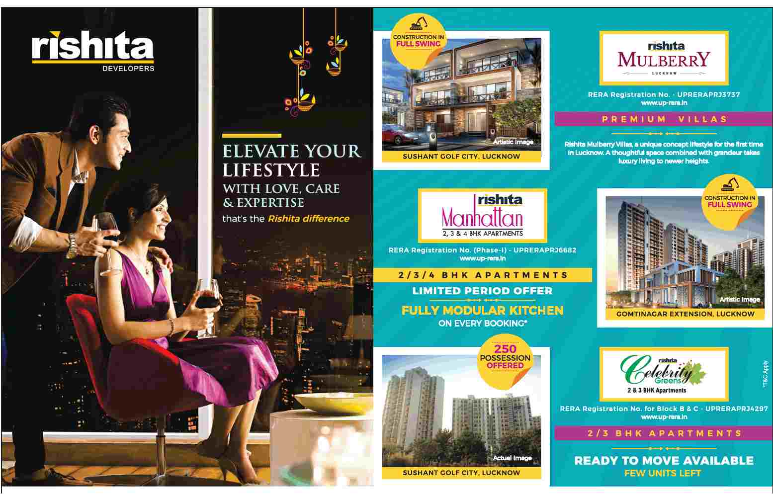 Elevate your lifestyle with love, care and expertise at Rishita Properties in Lucknow